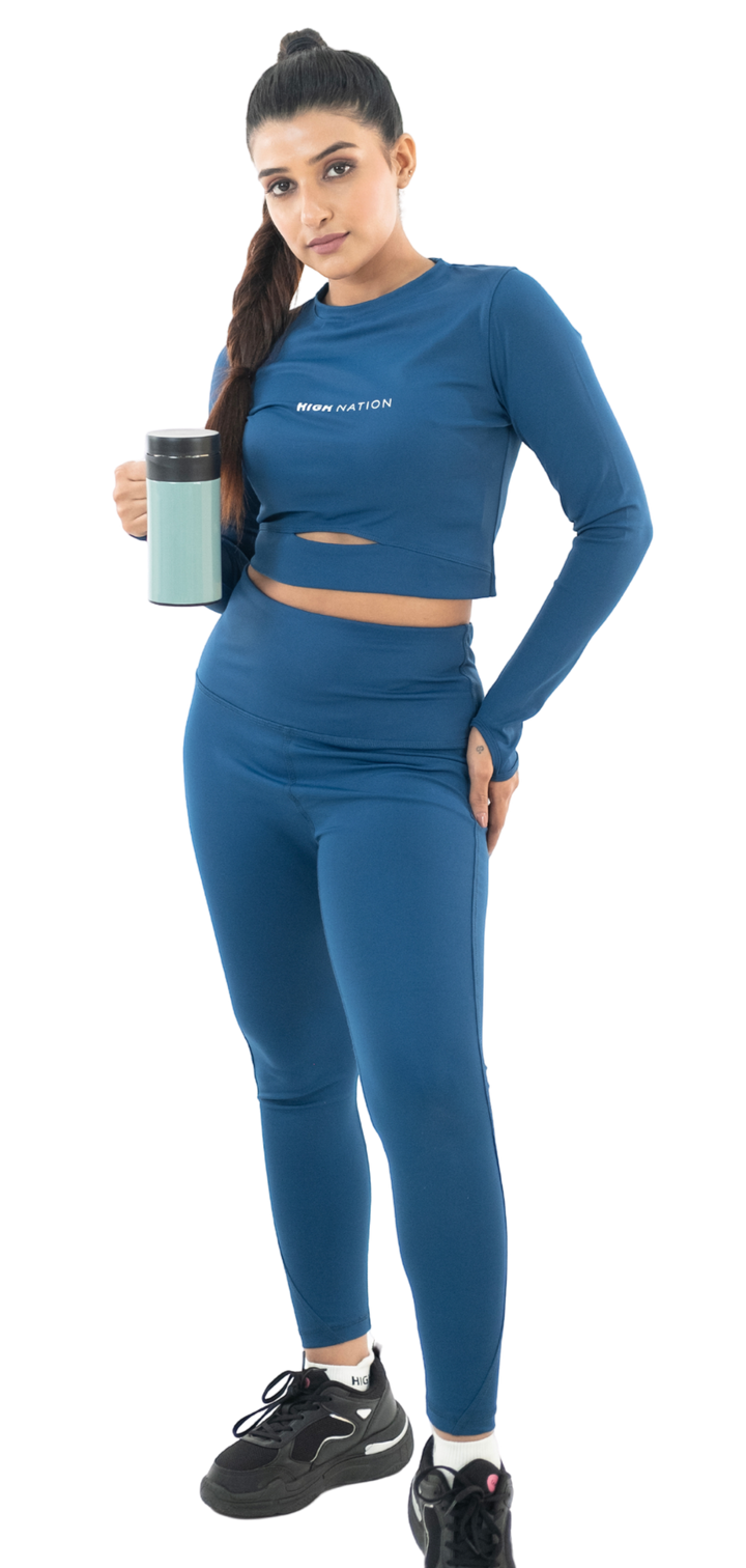 AirForce Blue Active Co-ord Set - HNAthleisure