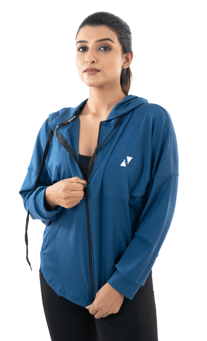 AirForce Blue Primary Hooded Jacket - HNAthleisure