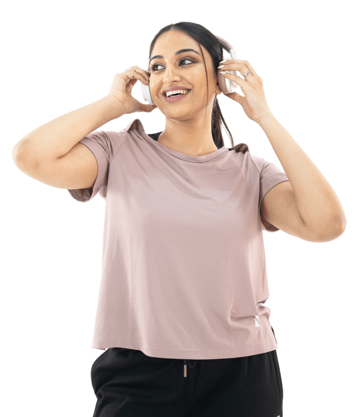 Ashrose Pink EEZY Tee - HNAthleisure