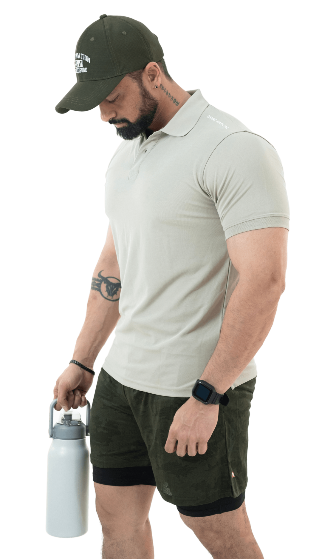 Beige Mars Polo T-shirt - HNAthleisure