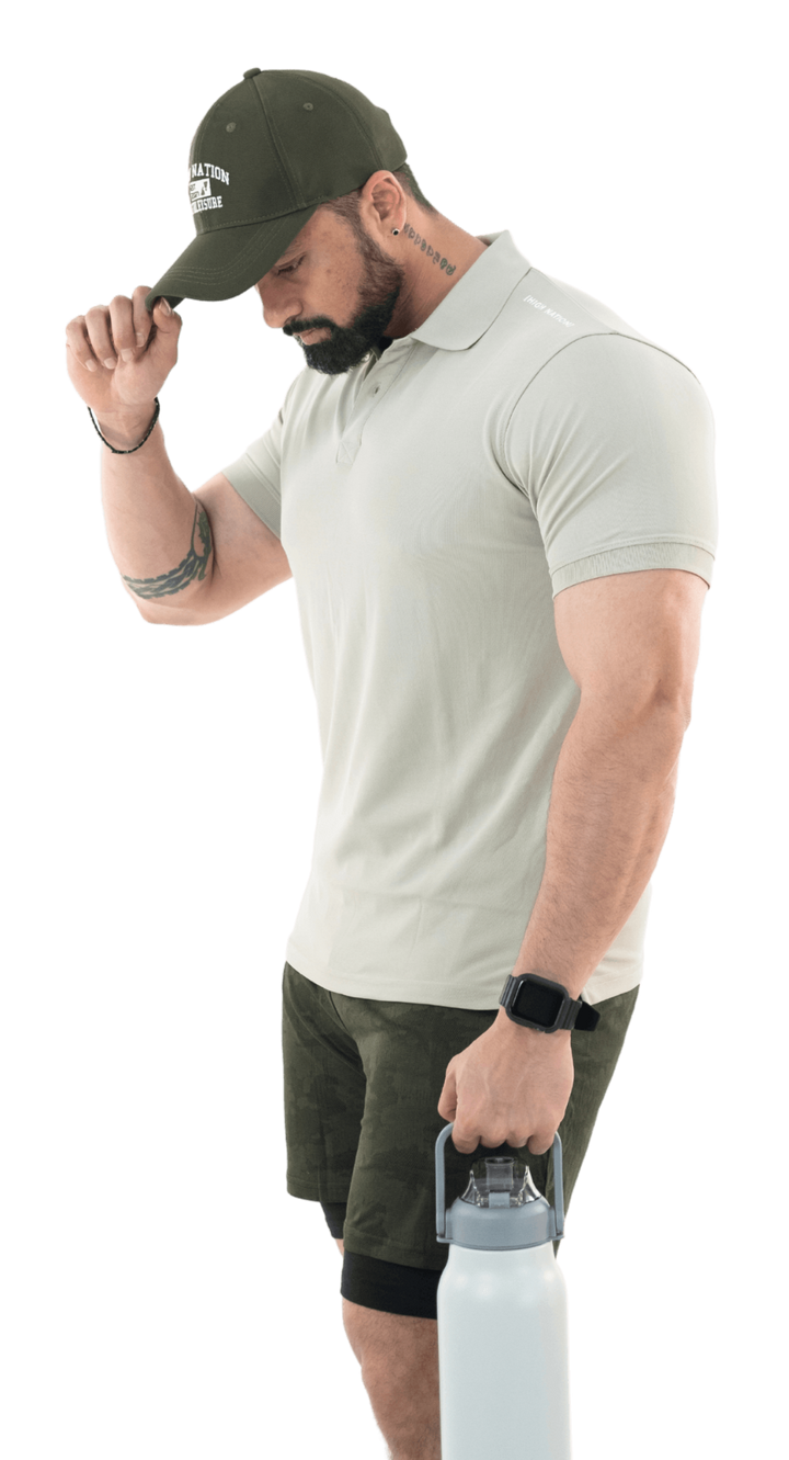 Beige Mars Polo T-shirt - HNAthleisure
