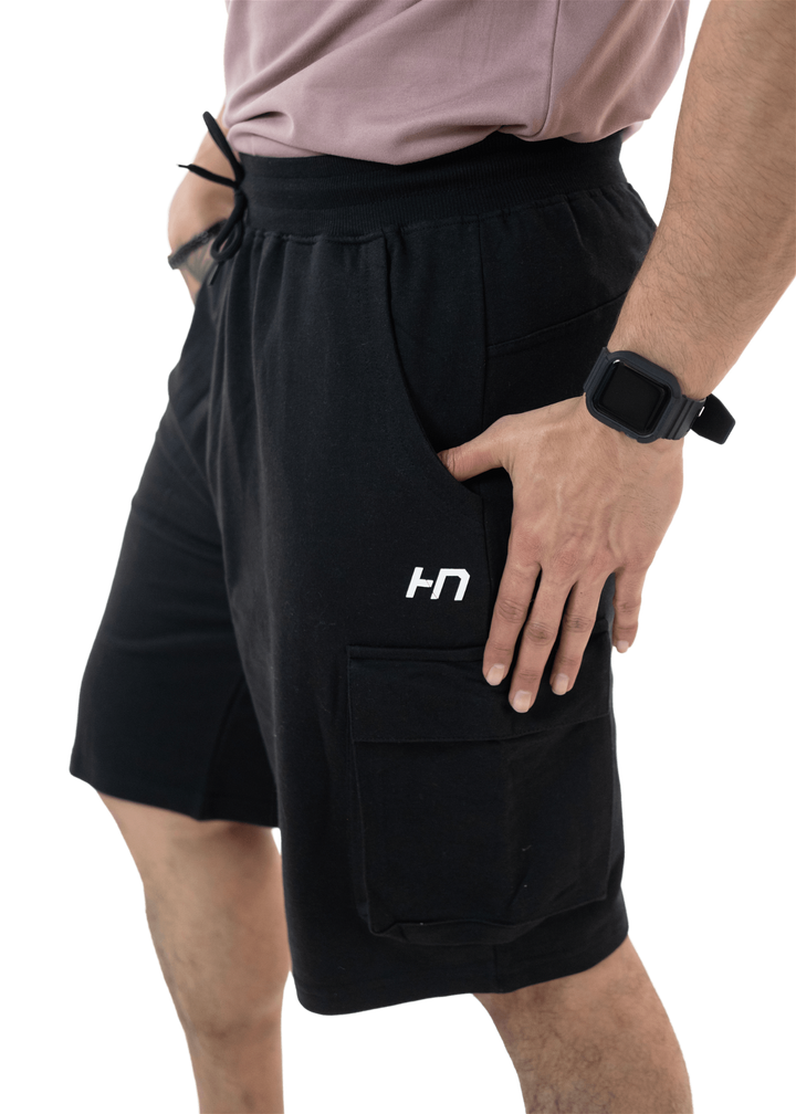 Black Essential Cargo Shorts - HNAthleisure