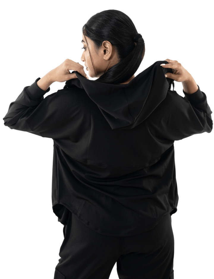 Black Primary Hooded Jacket - HNAthleisure