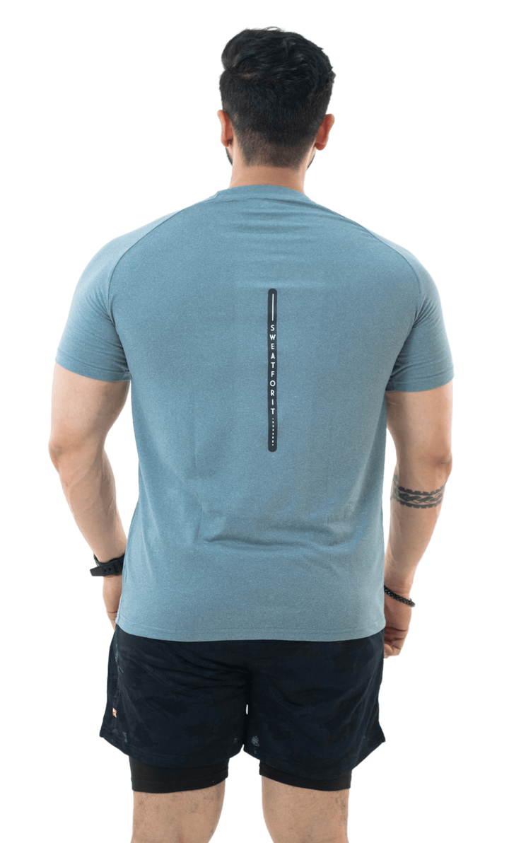 Blue Melange Rag Tee - HNAthleisure