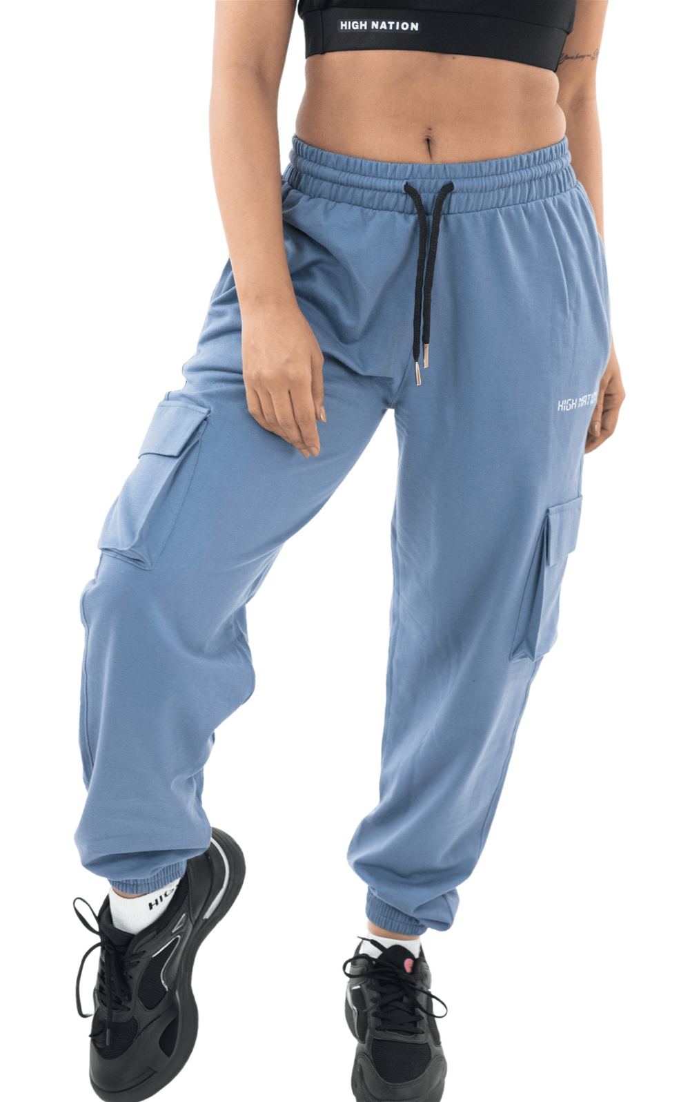 Blue Utility Cargo Joggers - HNAthleisure