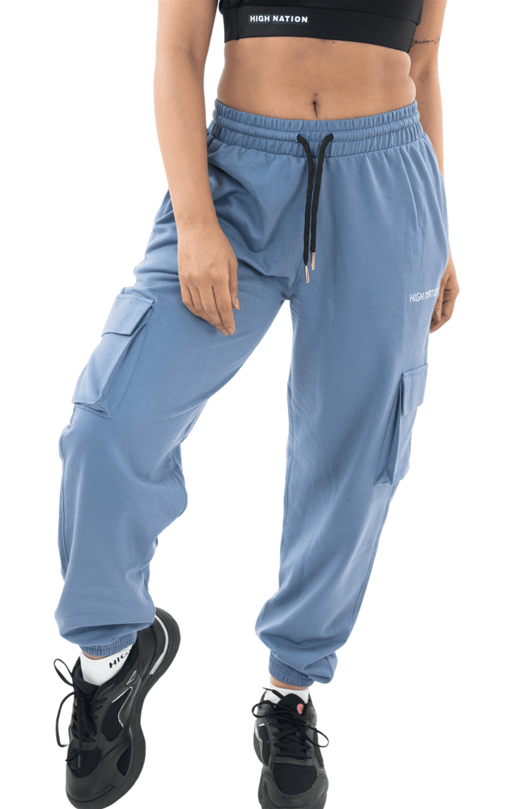 Blue Utility Cargo Joggers - HNAthleisure