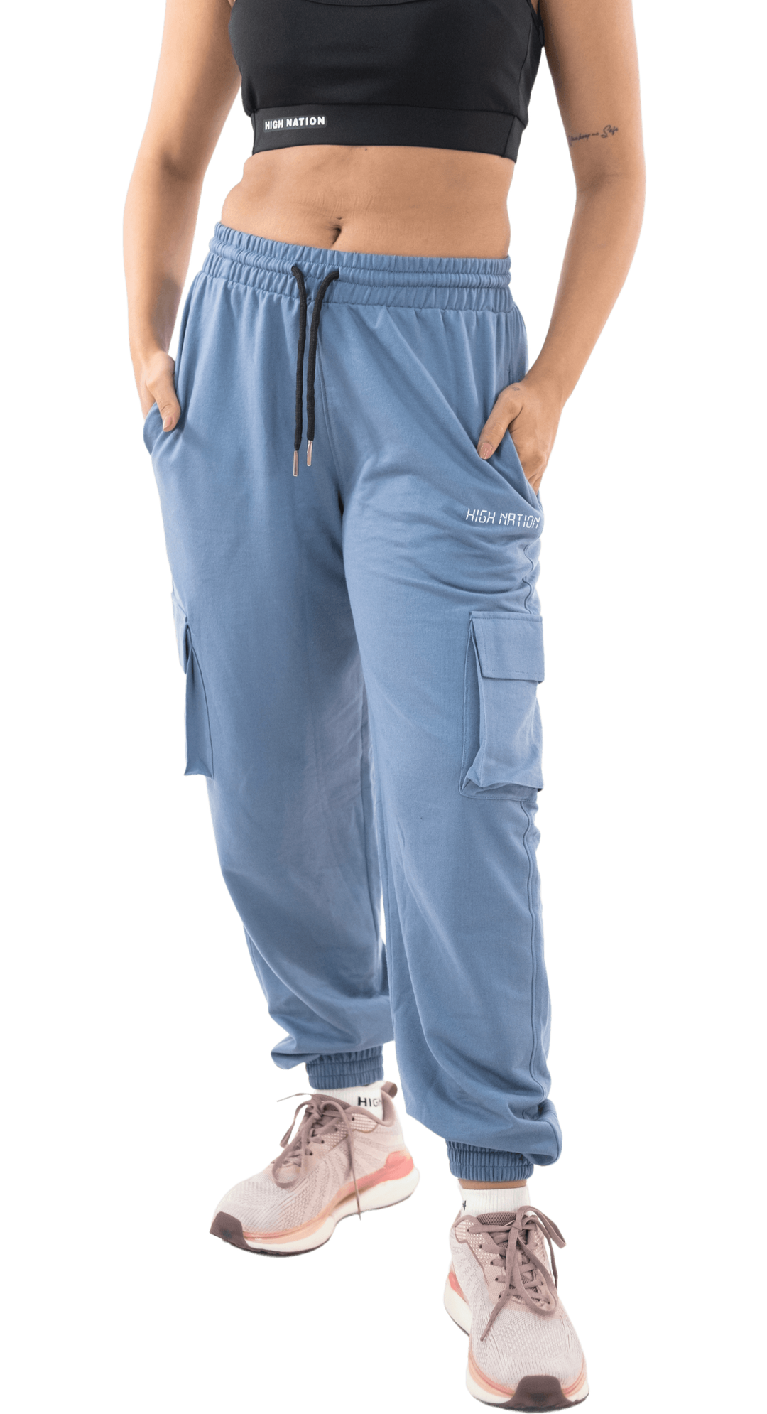 Blue Utility Cargo Joggers - HNAthleisure