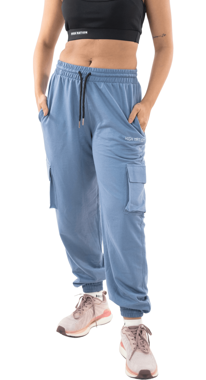 Blue Utility Cargo Joggers - HNAthleisure