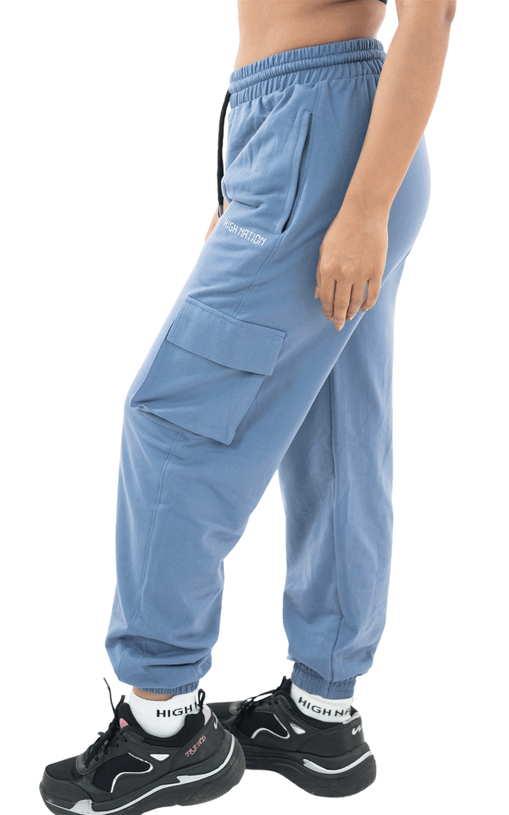 Blue Utility Cargo Joggers - HNAthleisure