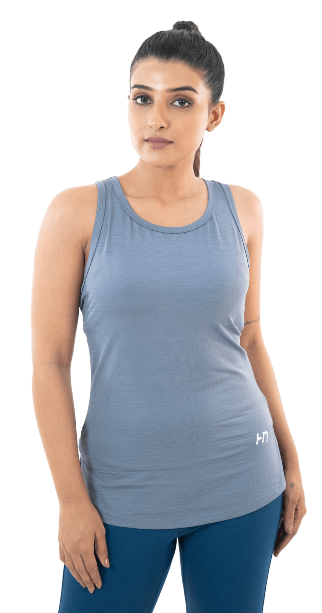 Grey Solid Tank Top - HNAthleisure