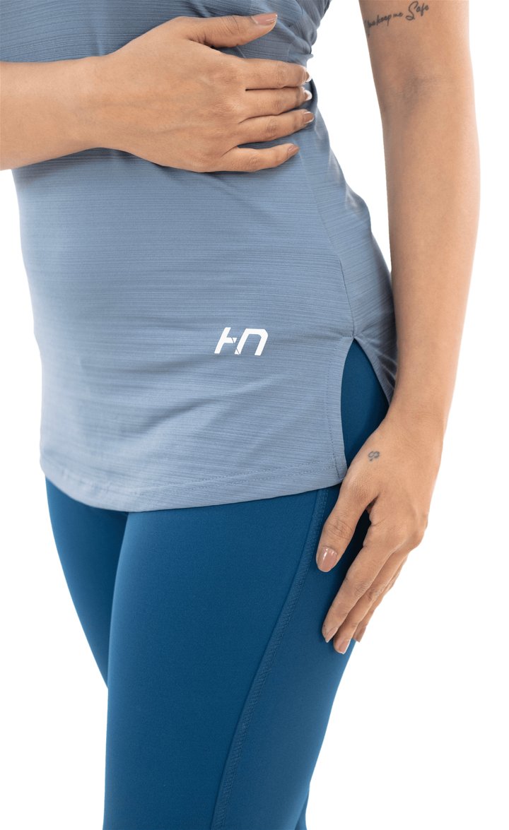 Grey Solid Tank Top - HNAthleisure