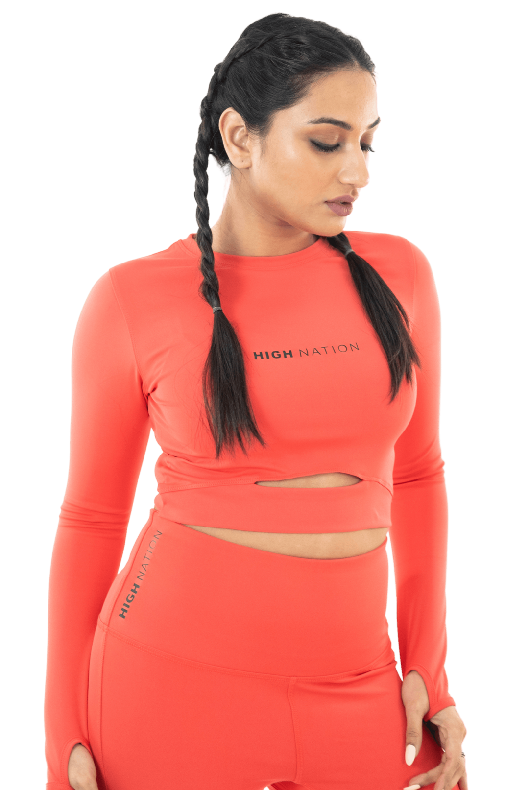 Hot Coral Orange Active Co-Ord Set - HNAthleisure