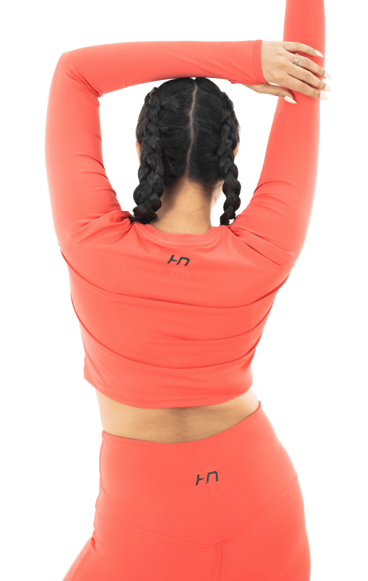 Hot Coral Orange Active Co-Ord Set - HNAthleisure