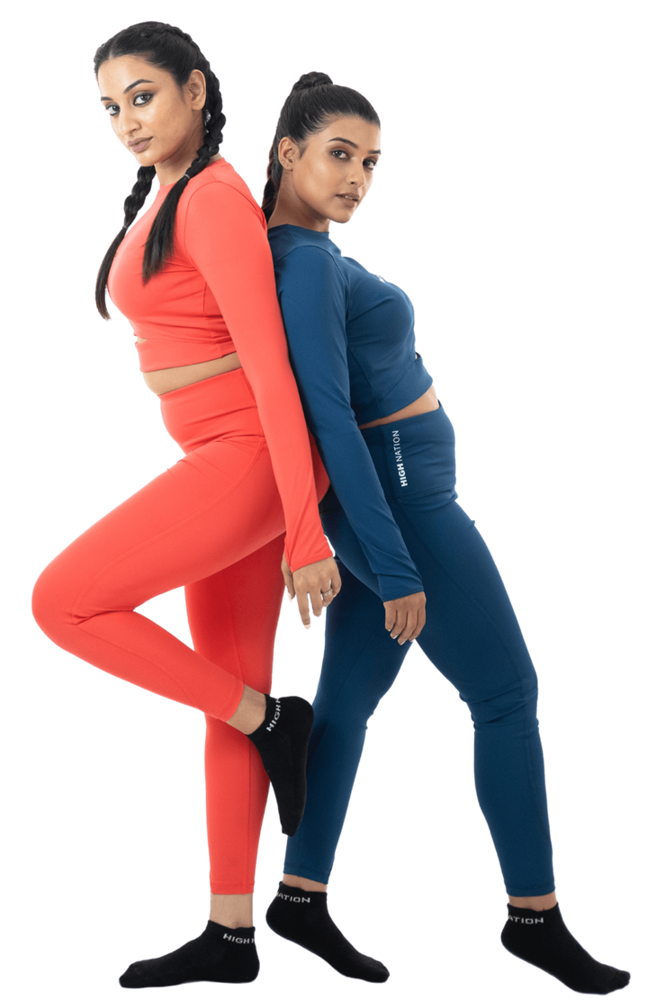 Hot Coral Orange Active Co-Ord Set - HNAthleisure