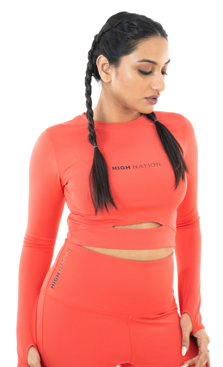 Hot Coral Orange Legging - HNAthleisure