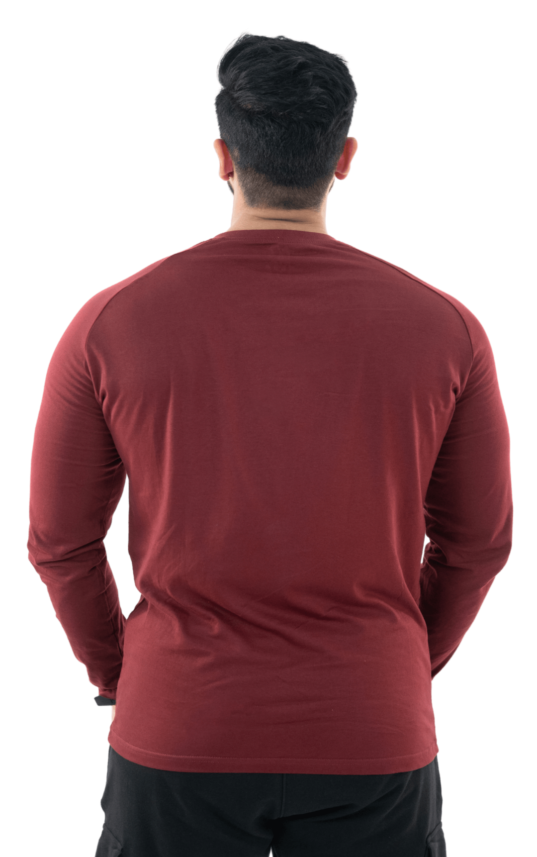 Maroon Full Sleeves Henley Tee - HNAthleisure