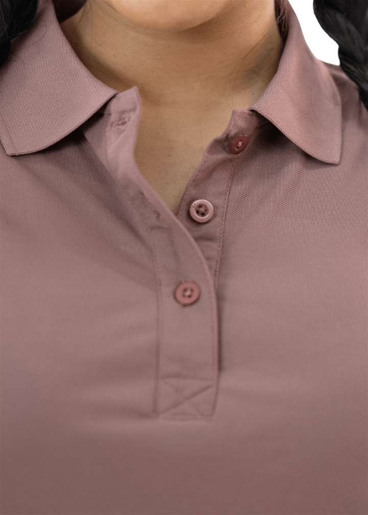 Mauve Brown Mars Polo Tee - HNAthleisure