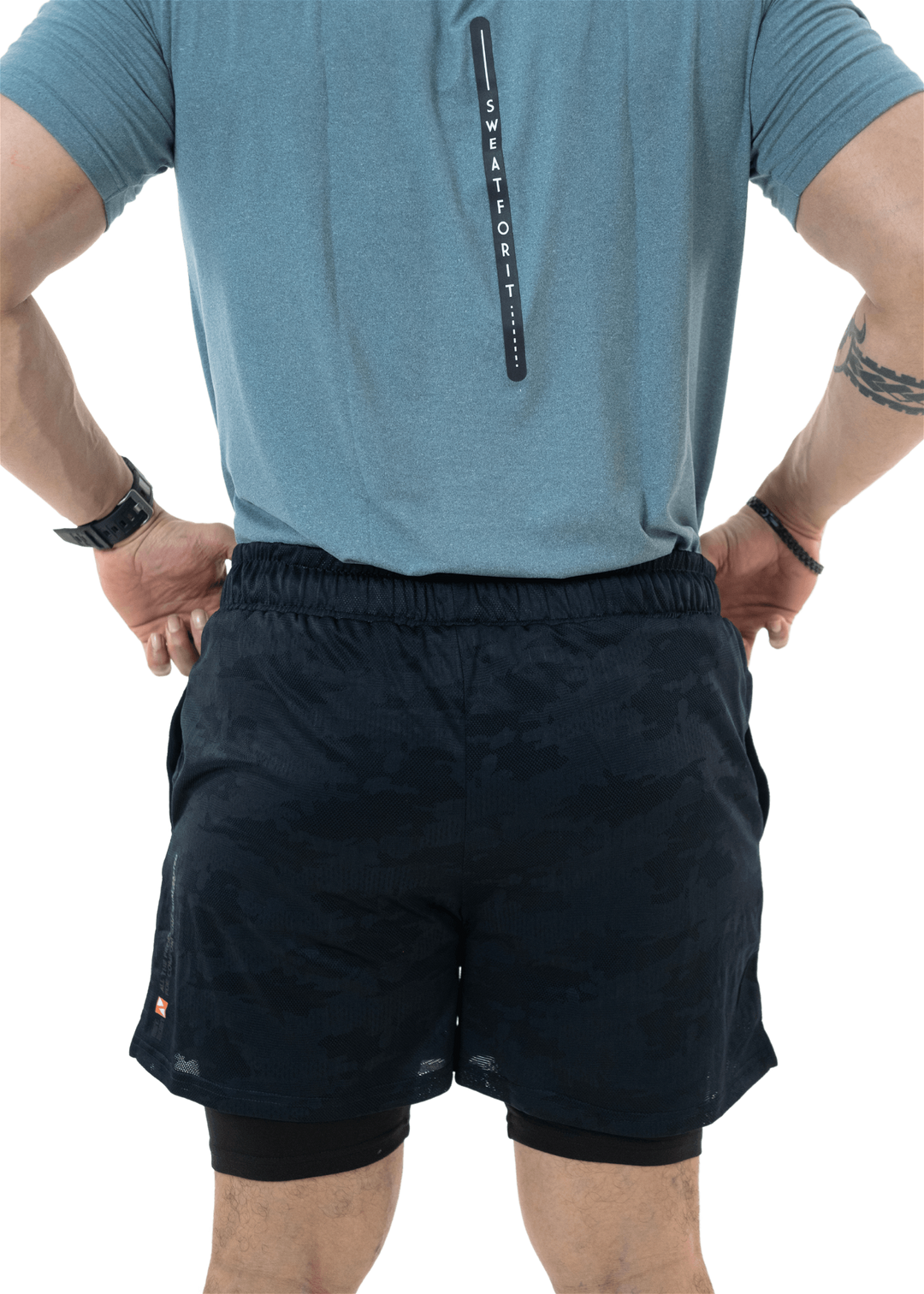 Navy Blue 2Layer Performance Shorts - HNAthleisure