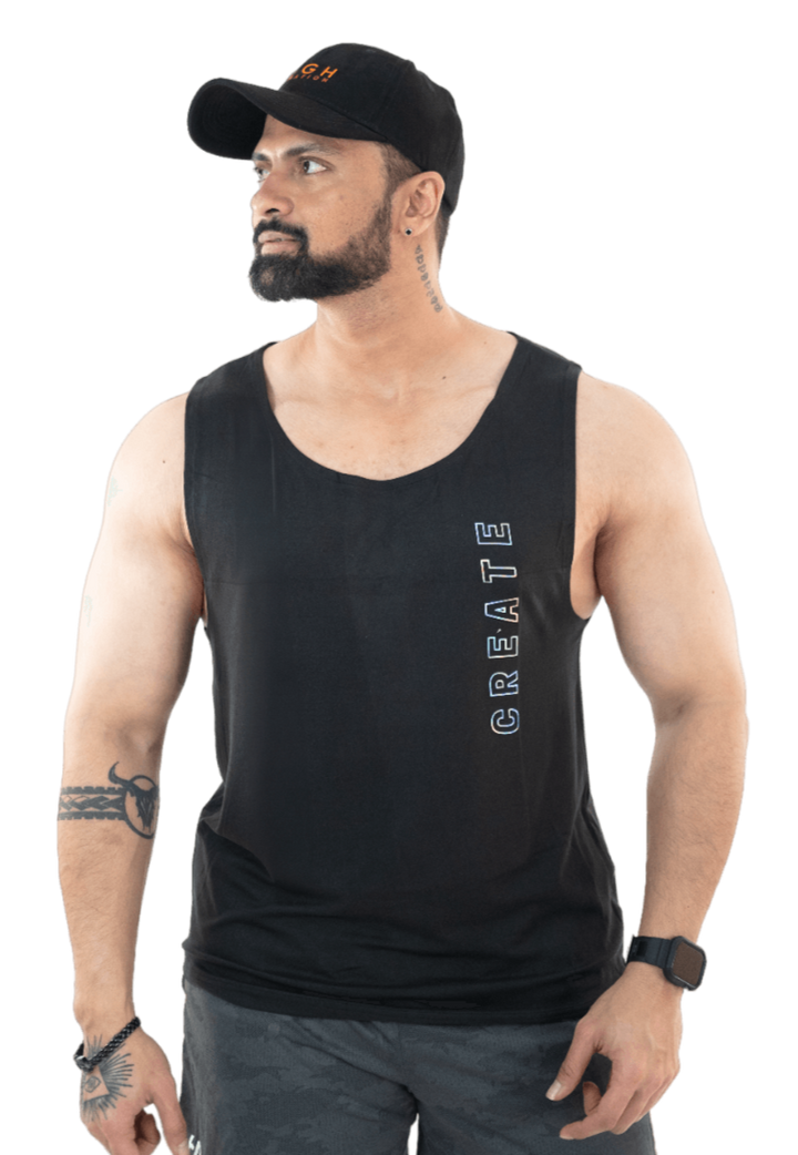 NoVA Men's Black Solid Vest - HNAthleisure