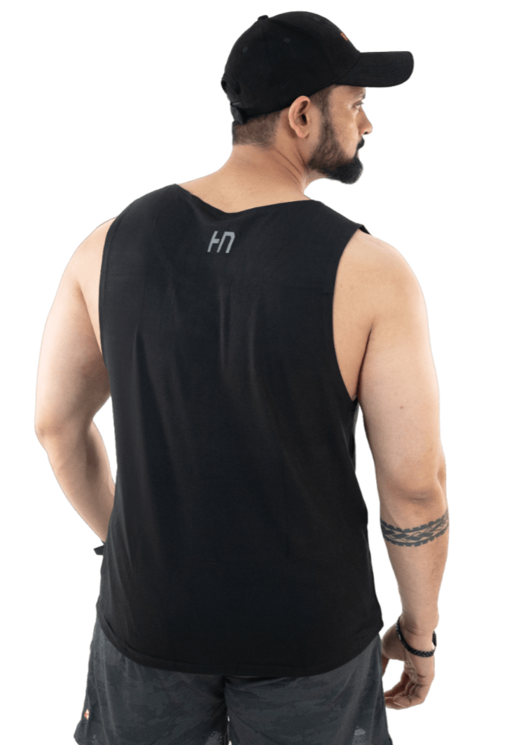 NoVA Men's Black Solid Vest - HNAthleisure