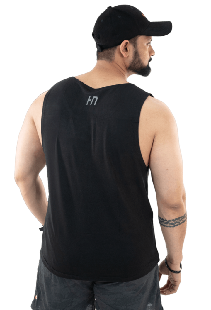 NoVA Men's Black Solid Vest - HNAthleisure