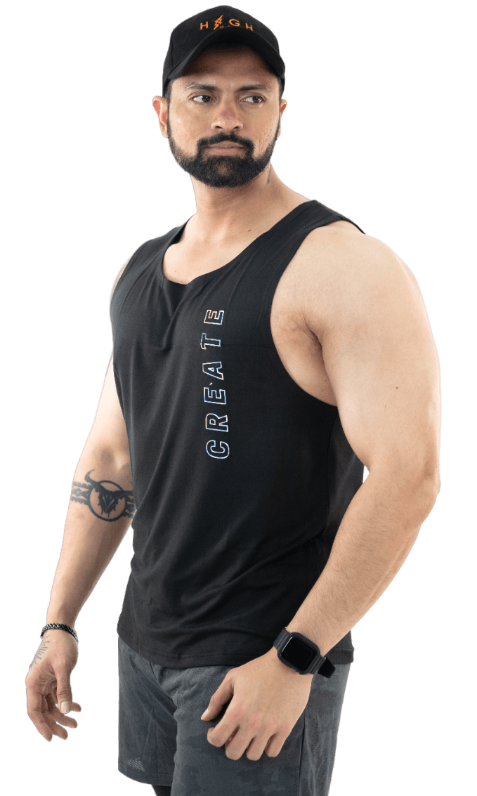 NoVA Men's Black Solid Vest - HNAthleisure