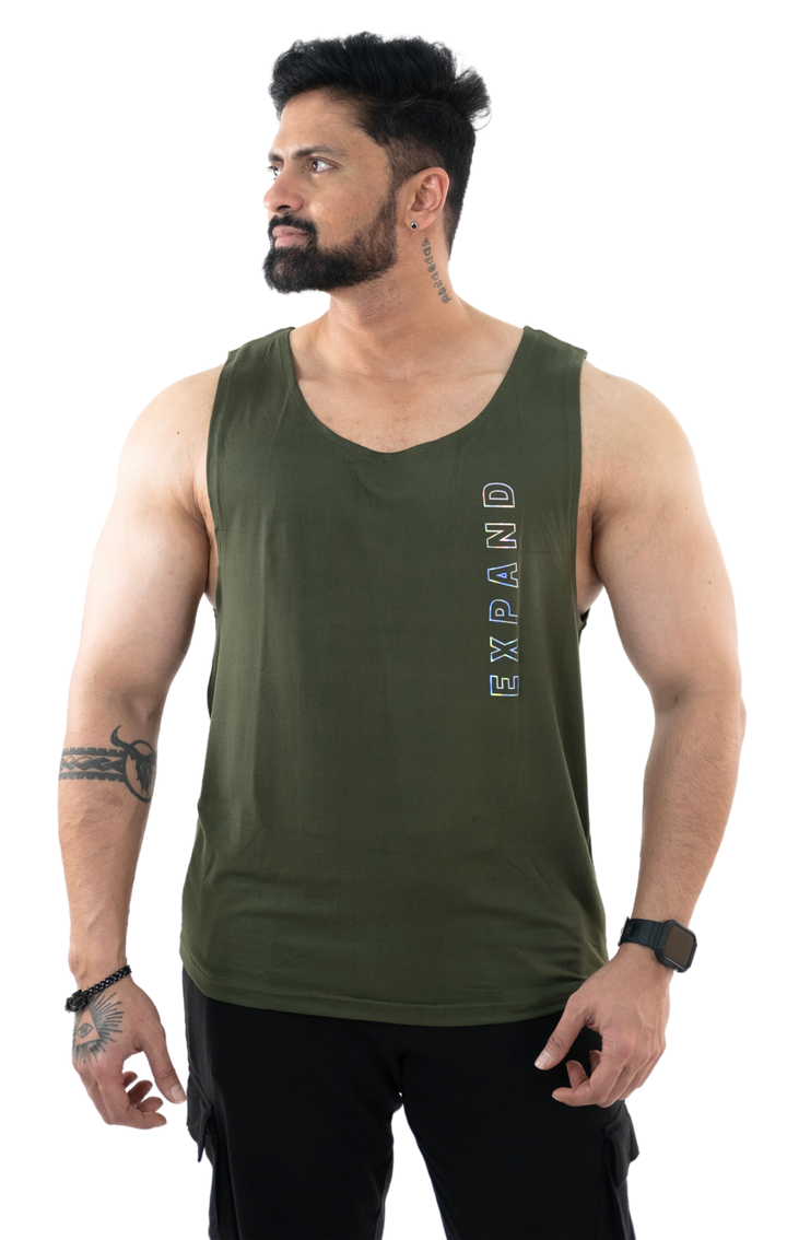 NoVa Olive Green Solid Vest - HNAthleisure