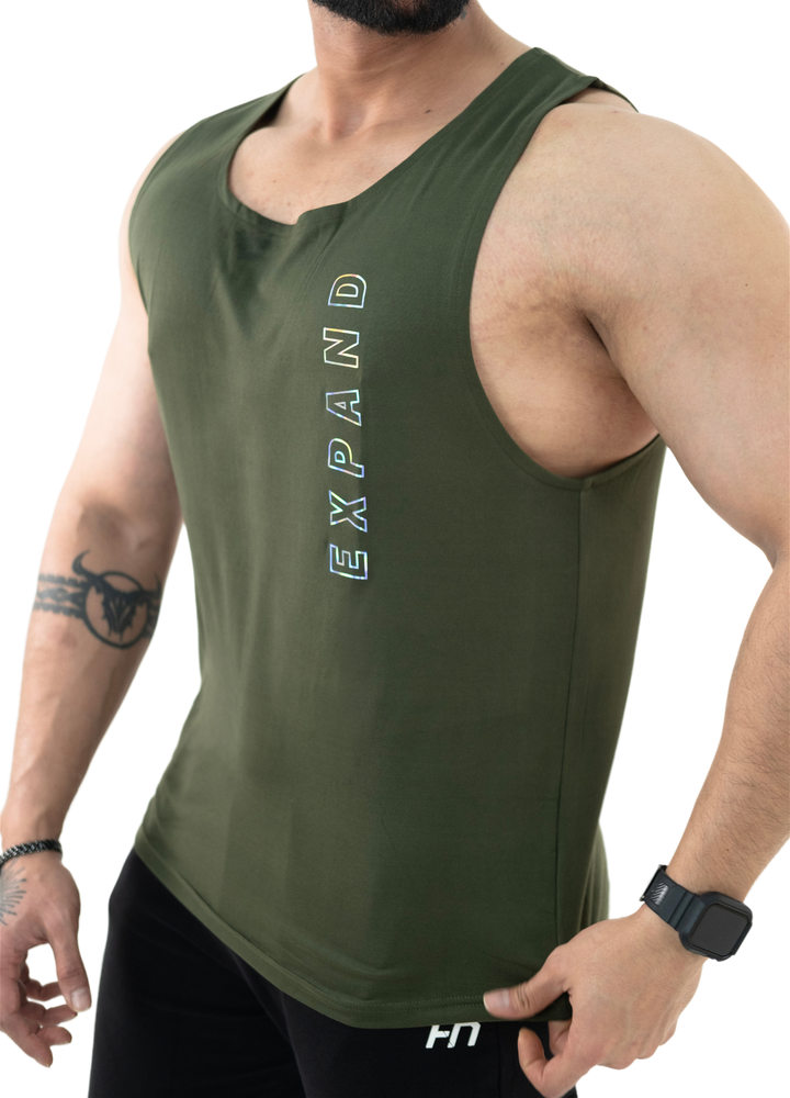 NoVa Olive Green Solid Vest - HNAthleisure