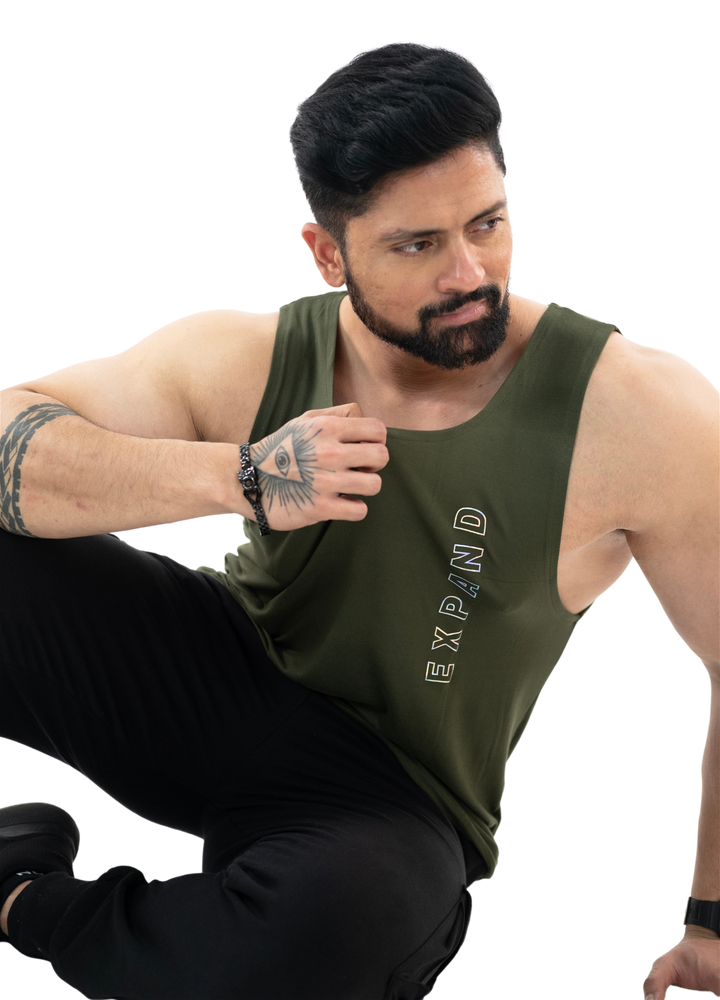 NoVa Olive Green Solid Vest - HNAthleisure
