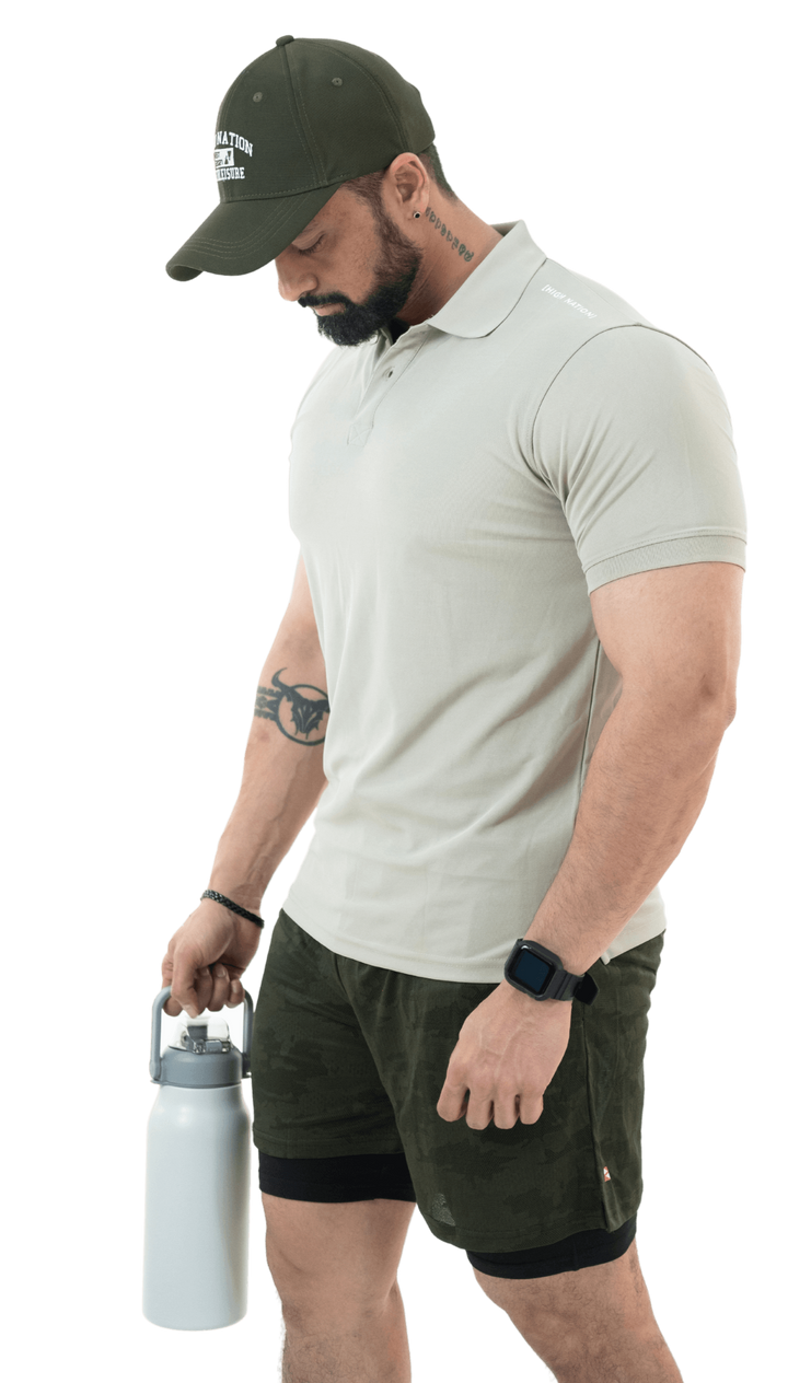 Olive Green 2Layer Performance Shorts - HNAthleisure