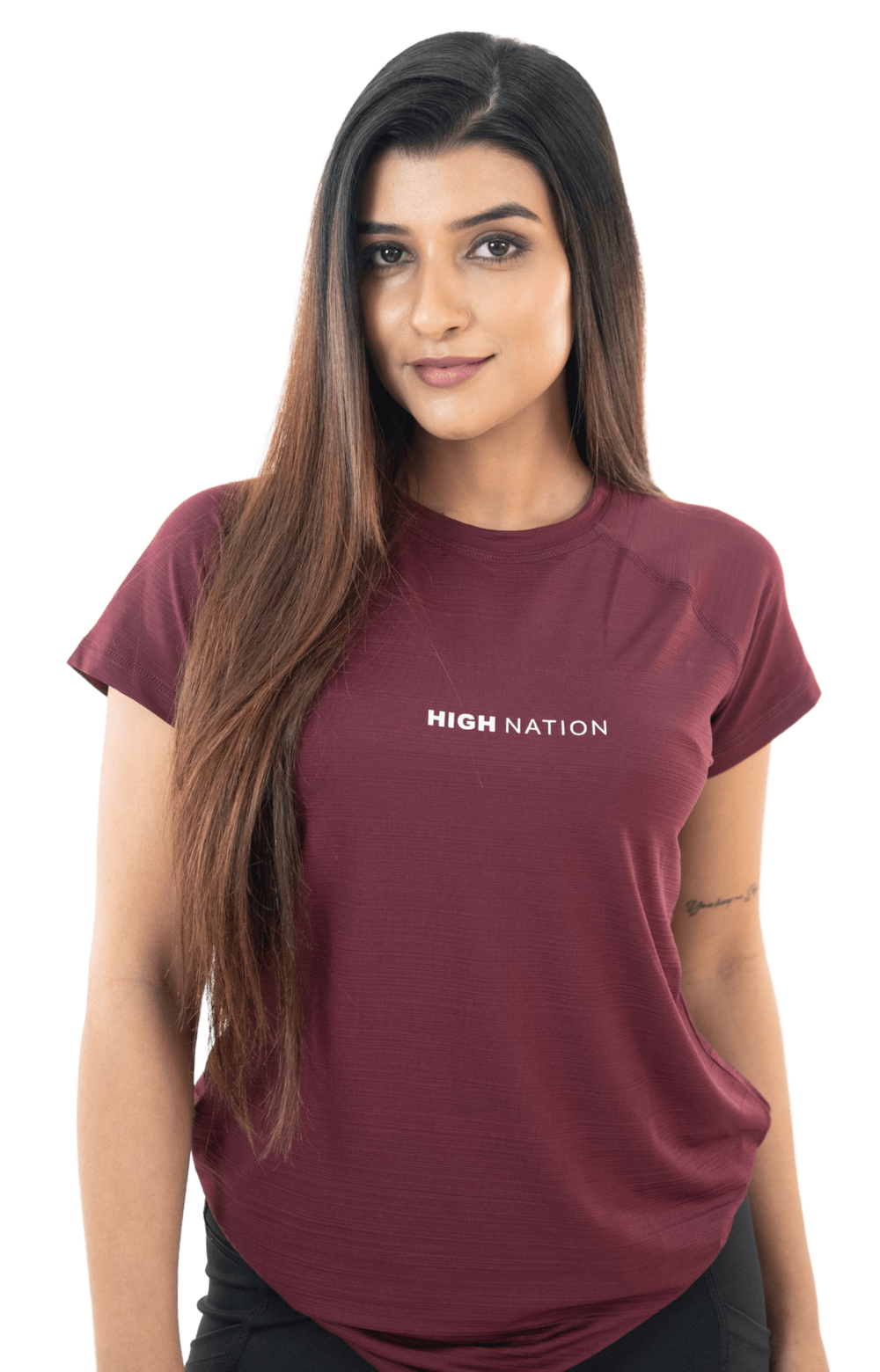 SOuLL Active Wine Red Half Sleeves T-Shirt - HNAthleisure