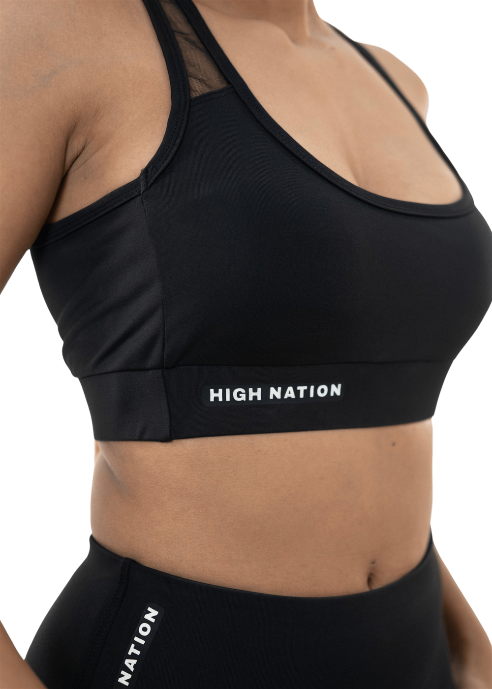 Solid Black Cross Back Sports Bra - HNAthleisure