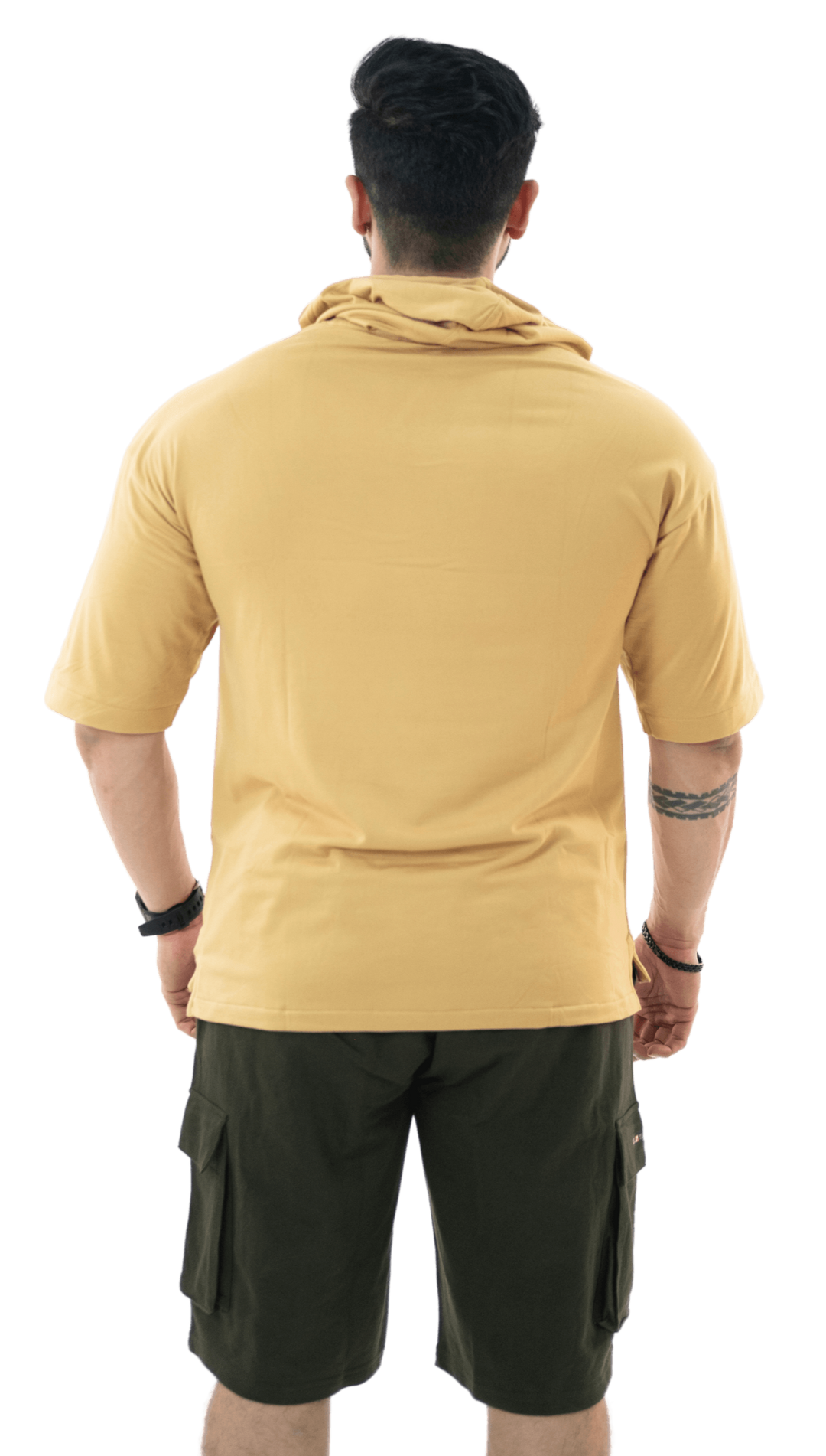 THiNK Men's Beige Drop Sleeves Hoodie - HNAthleisure
