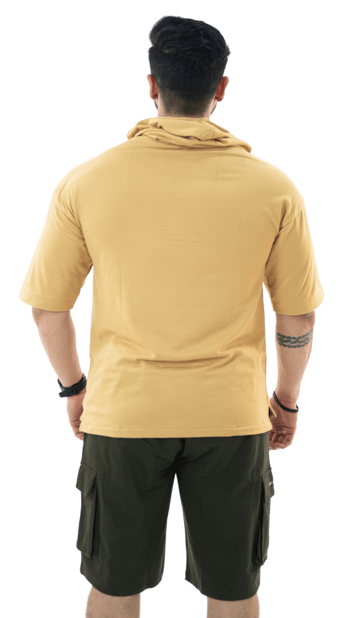 THiNK Men's Beige Drop Sleeves Hoodie - HNAthleisure