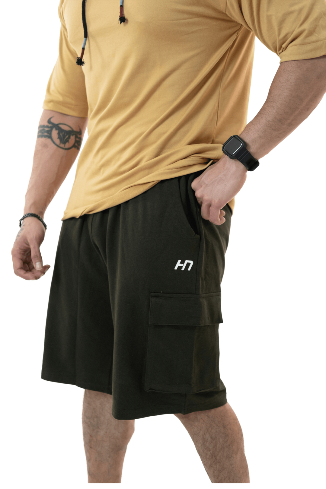 THiNK Men's Beige Drop Sleeves Hoodie - HNAthleisure