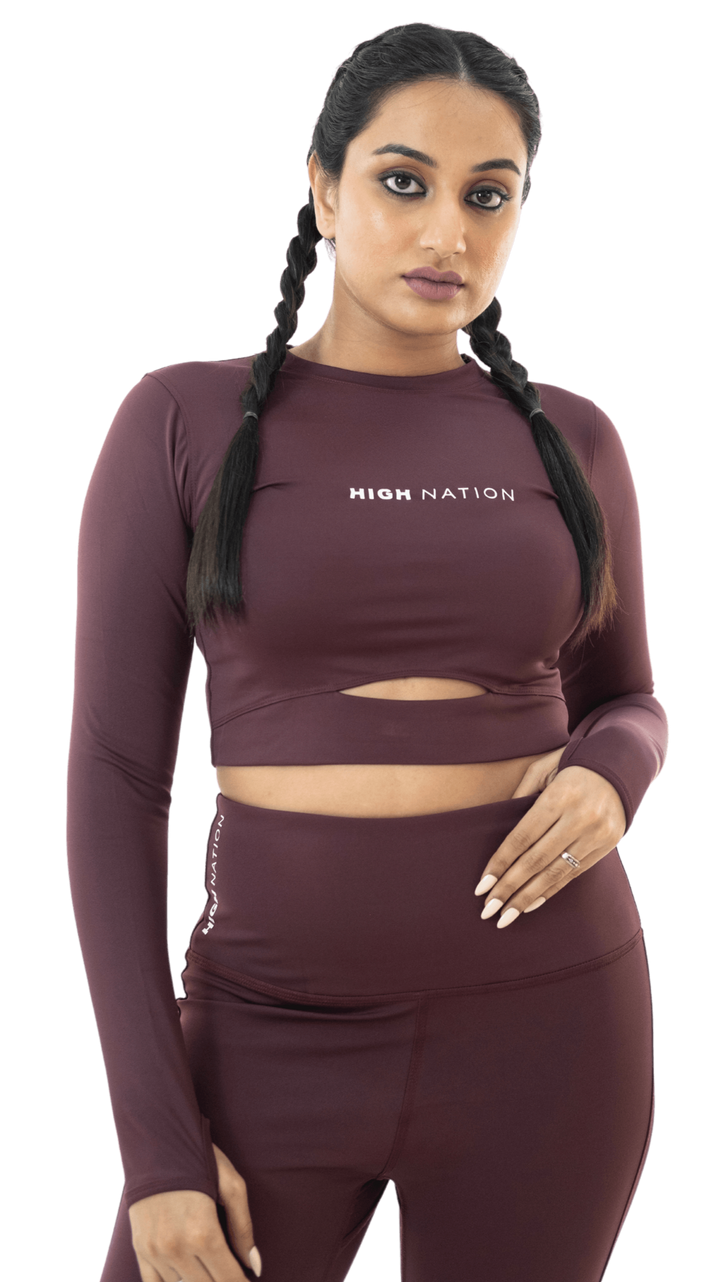 Wine Red Active Co-Ord Set - HNAthleisure