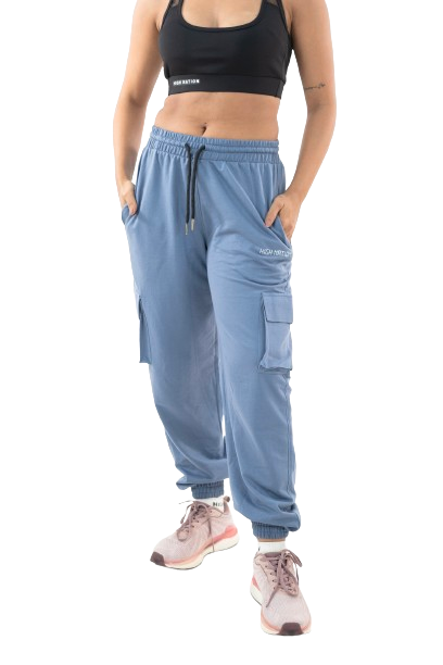Blue Utility Cargo Joggers - HNAthleisure