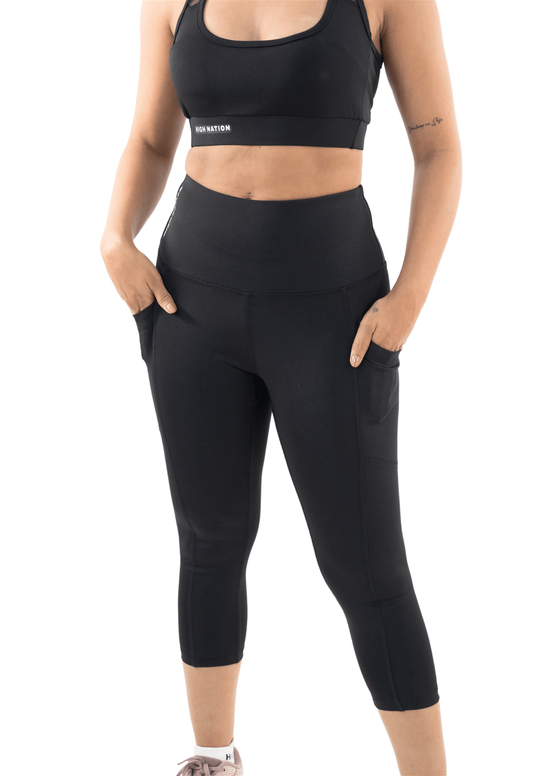 Black High Waist Capri Pant - HNAthleisure