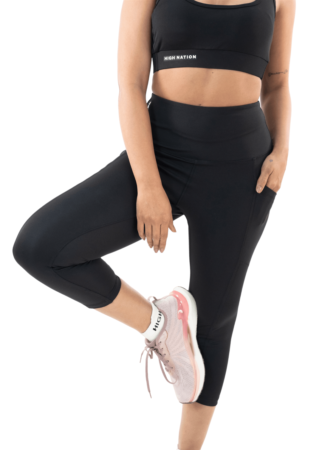 Black High Waist Capri Pant - HNAthleisure