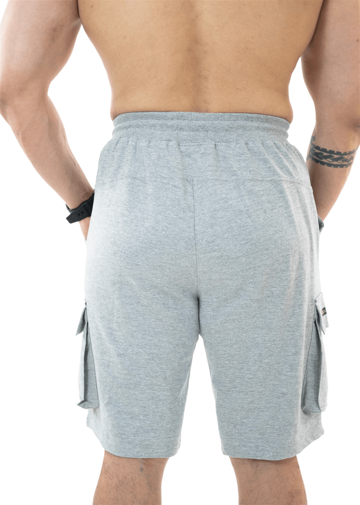 Grey Melange Essential Cargo Shorts - HNAthleisure