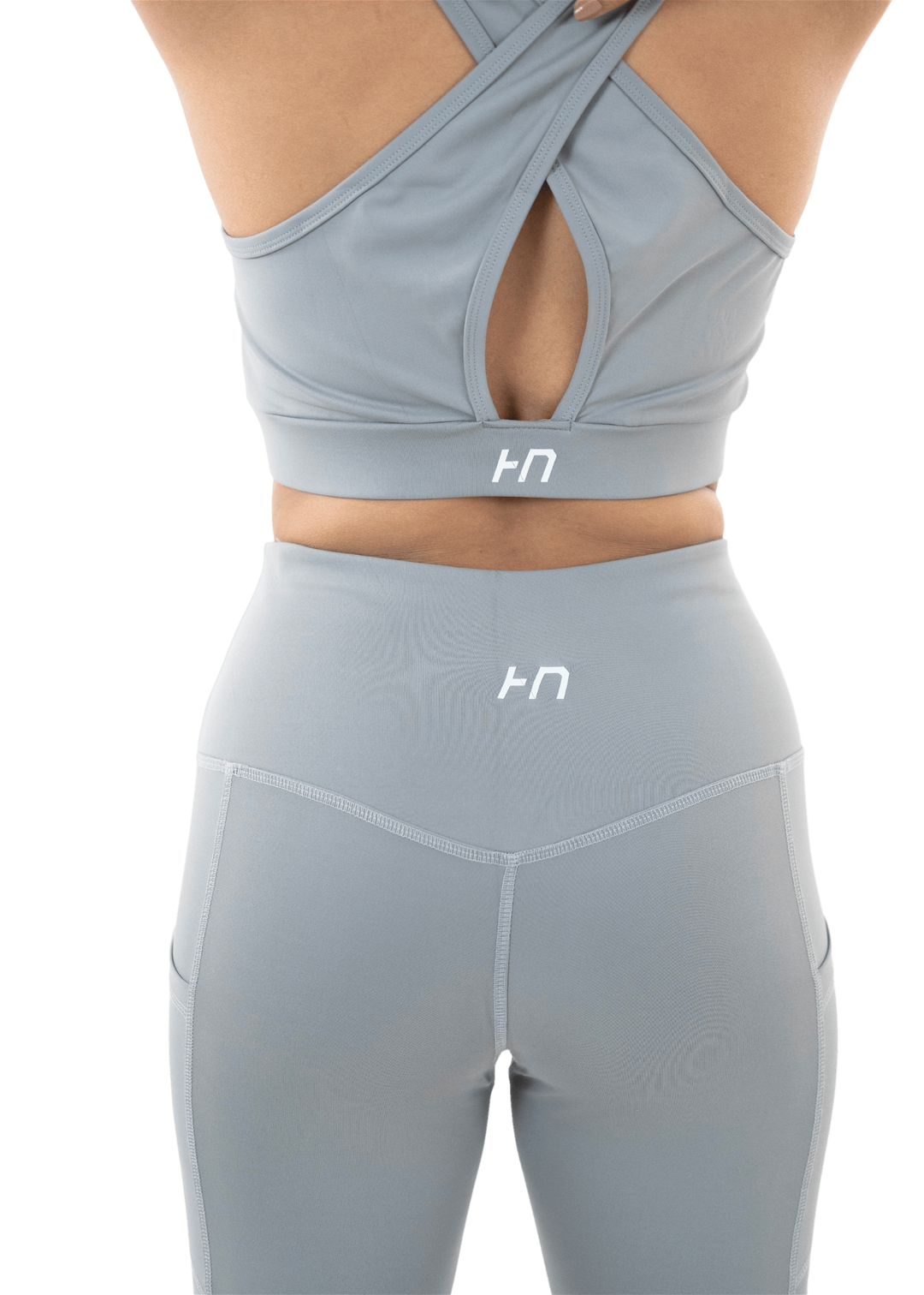 Grey Sports Bra-Capri Pant Co-Ord Set - HNAthleisure