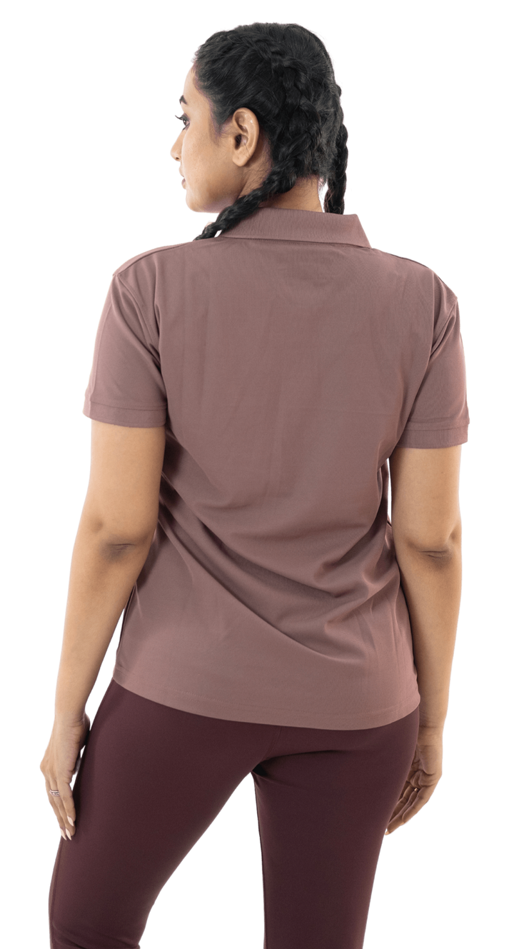 Mauve Brown Mars Polo Tee - HNAthleisure