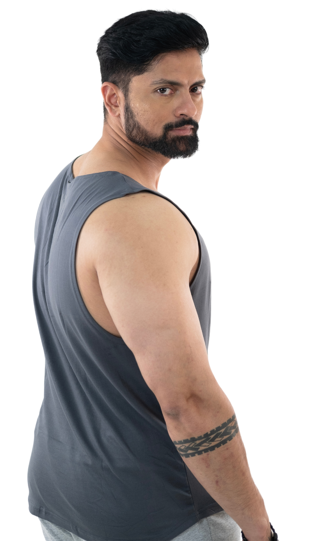 NoVA Men's Grey Solid Vest - HNAthleisure
