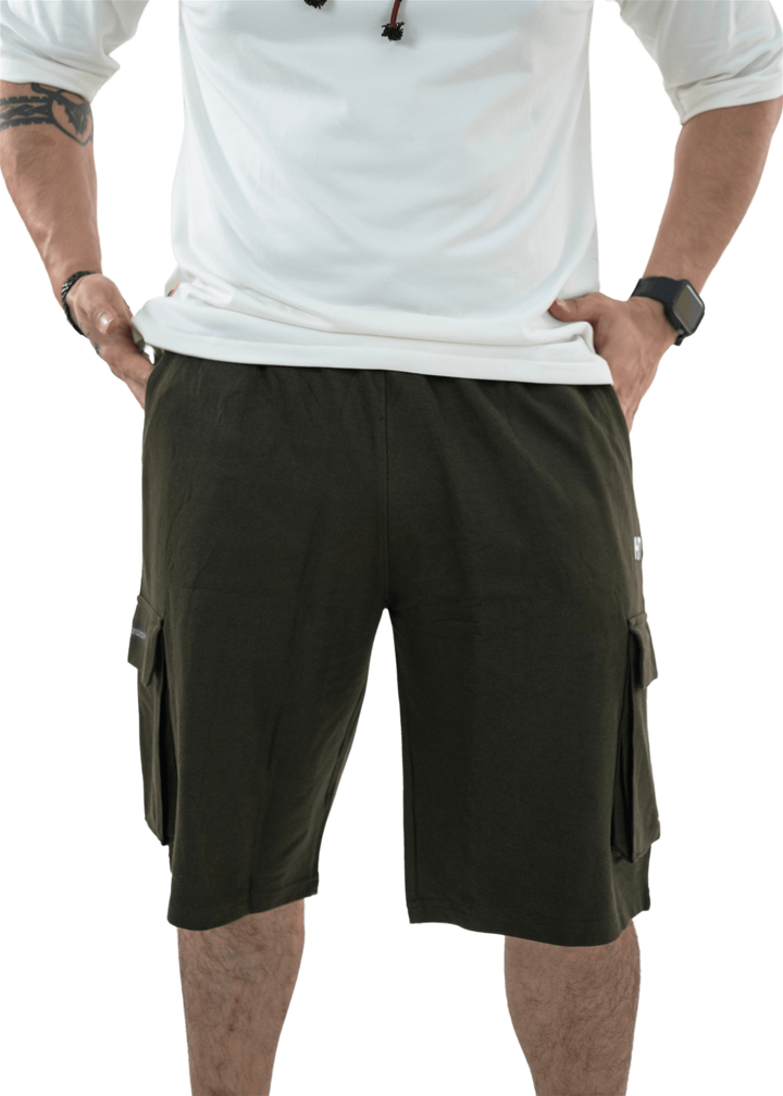 Olive Green Essential Cargo Shorts - HNAthleisure