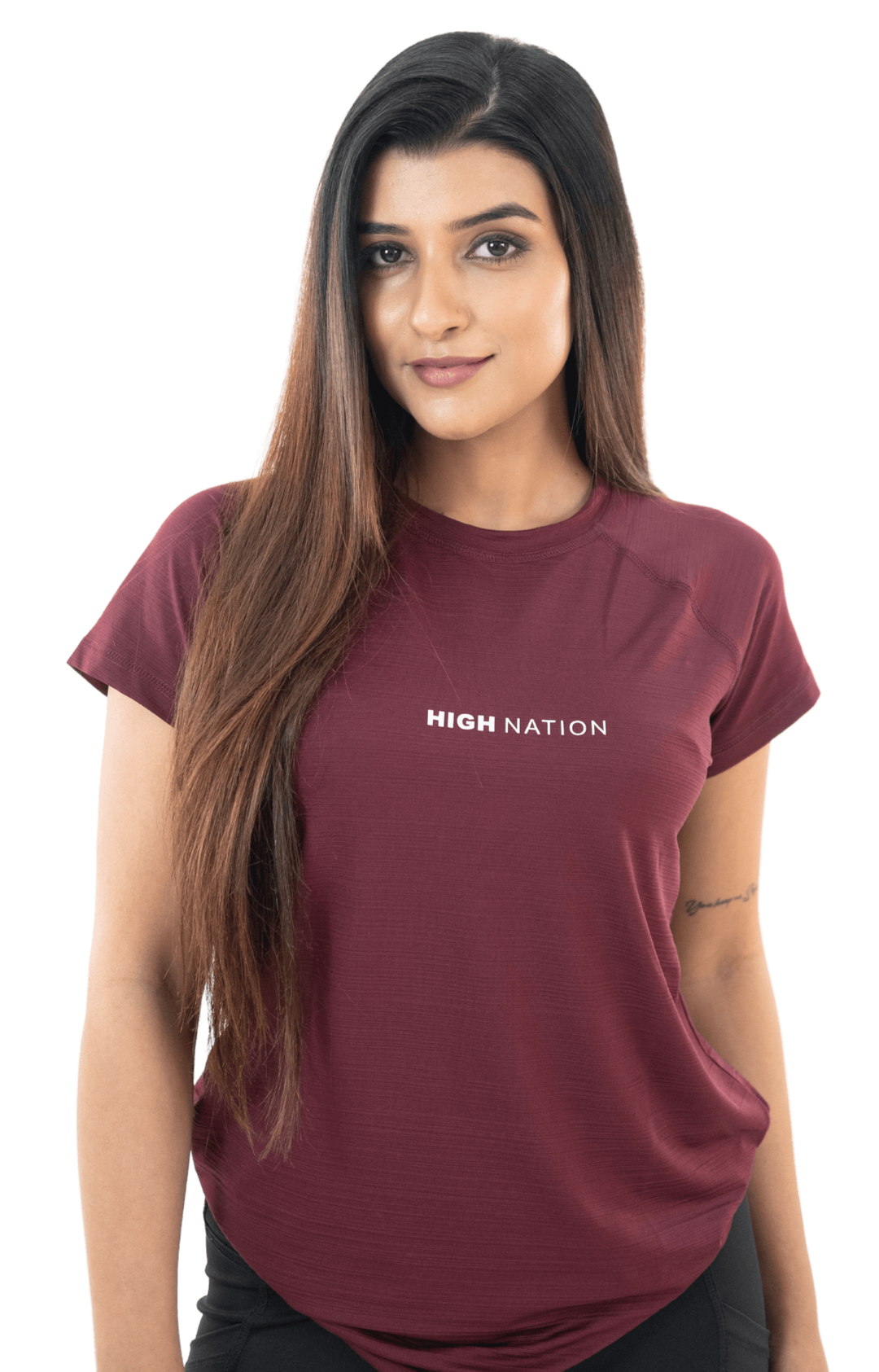 SOuLL Active Wine Red Half Sleeves T-Shirt - HNAthleisure