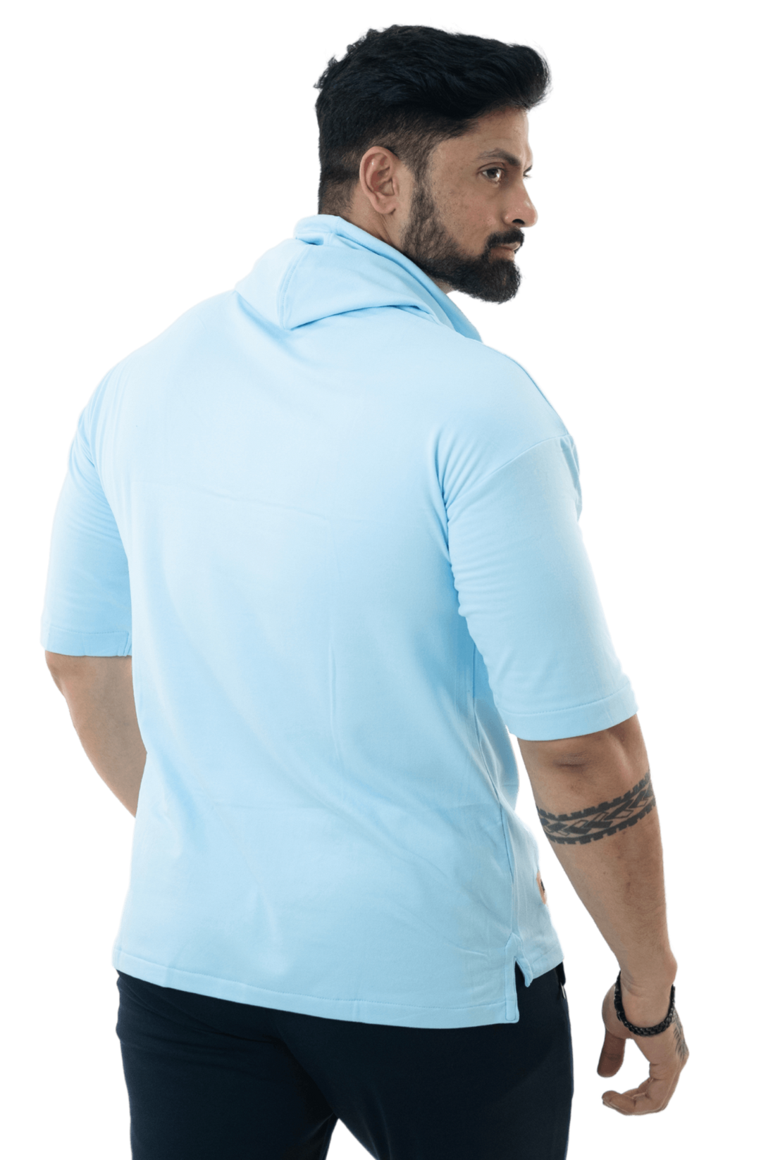THiNK Men's Blue Drop Sleeves Hoodie - HNAthleisure
