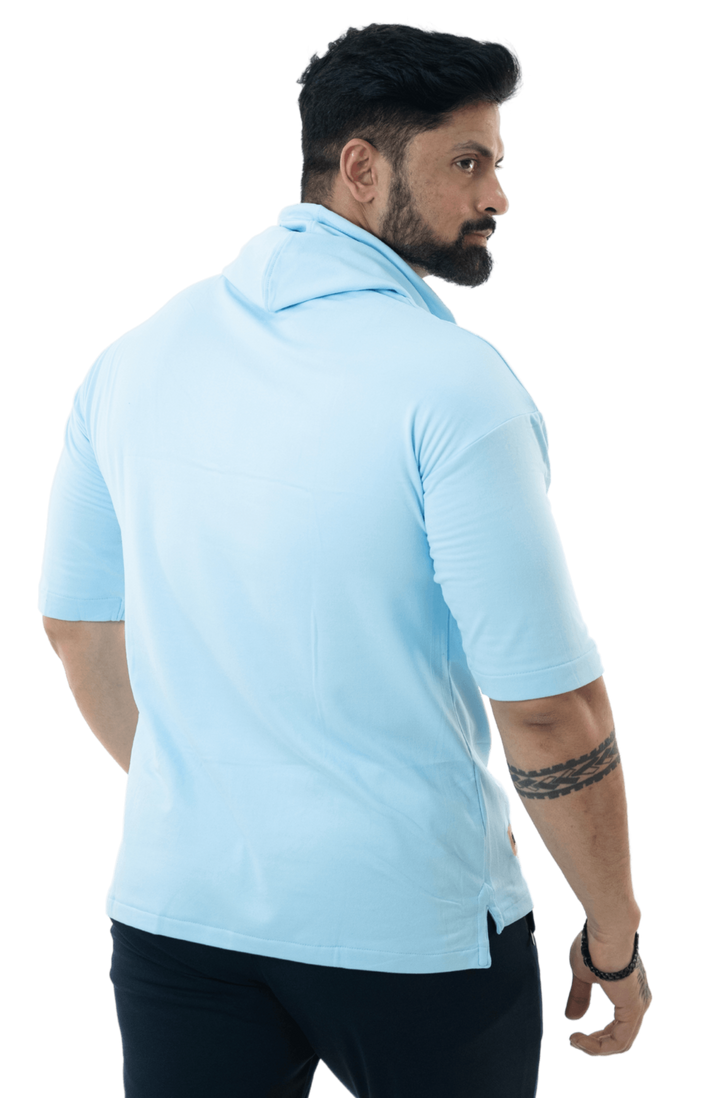 THiNK Men's Blue Drop Sleeves Hoodie - HNAthleisure