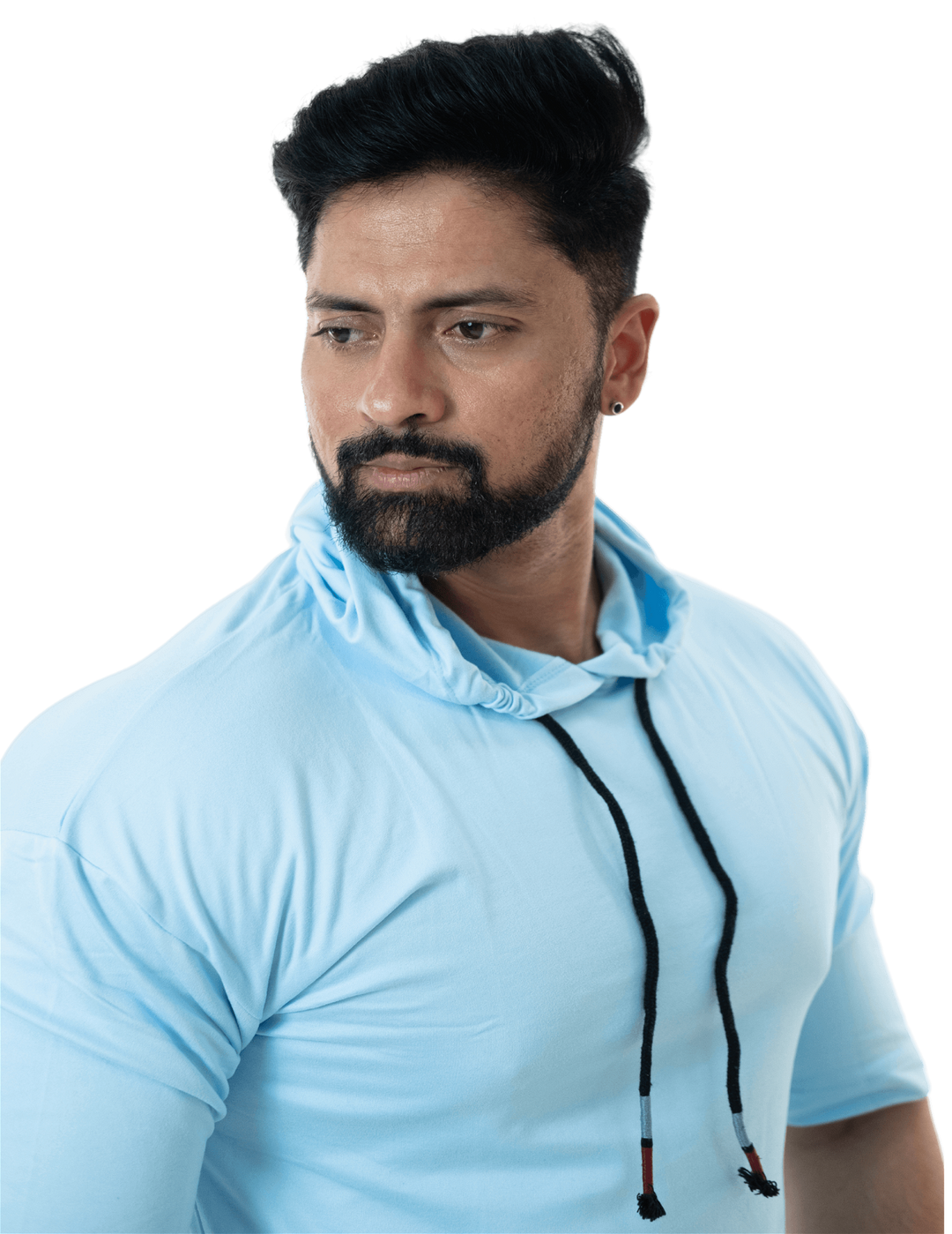 THiNK Men's Blue Drop Sleeves Hoodie - HNAthleisure