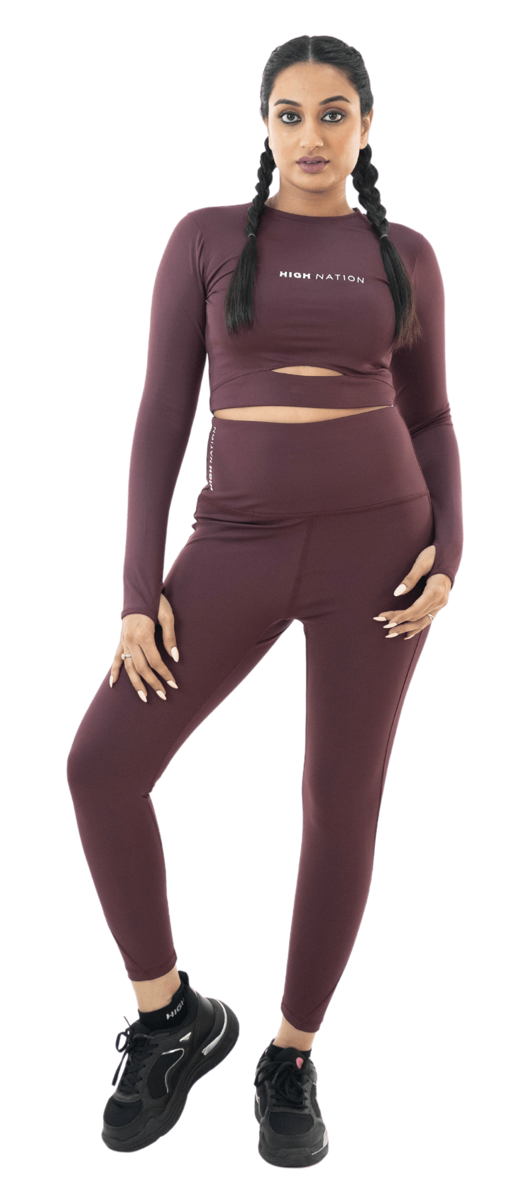 Wine Red Legging - HNAthleisure