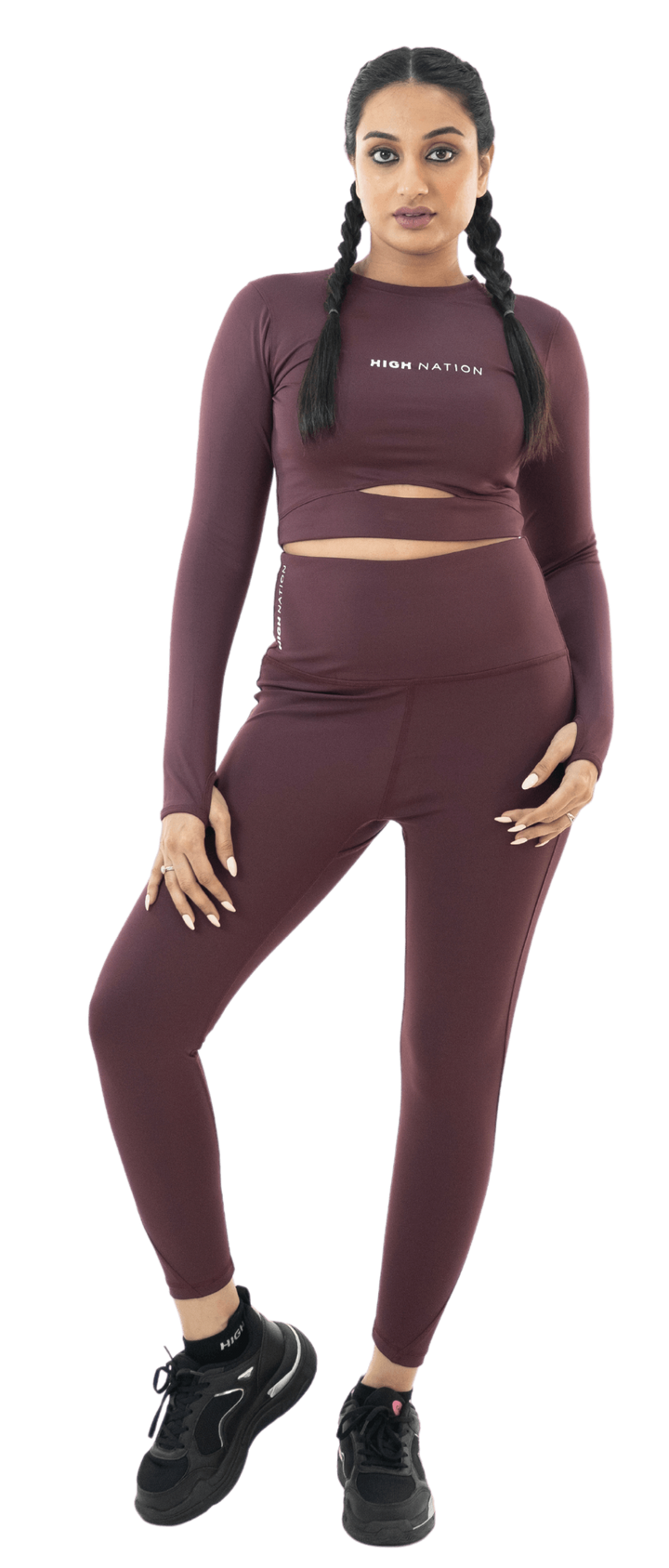 Wine Red Legging - HNAthleisure